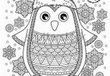 Christmas Penguin Coloring Pages Merry Christmas Jolly Penguin the Detailed Coloring Pages