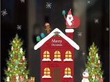 Christmas Wall Murals Uk Ubabamama Merry Christmas Background Diy Colorful Xmas Santa Claus Snowman Elk Wall Wall Sticker Cute Cartoon Background Wall Decoration Wallpaper for