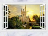 Cinderella Castle Wall Mural 3d Disney Castle Wall Decals & Wall Stickers