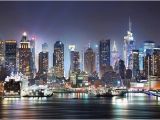 City Lights Wall Mural High Tech Reflections New York City Great Picture