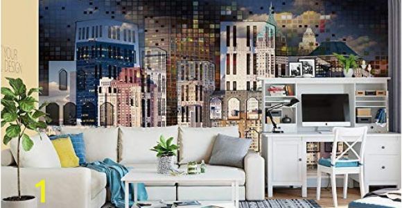 City Scene Wall Murals Amazon Murwall City Wallpaper Dark Cityscape Wall Mural