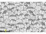 City Wall Murals Black and White City Seamless Pattern Balck White Wall Mural