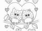 Classroom Coloring Pages for Kids Owls In Love with Hearts Coloring Page • Free Printable