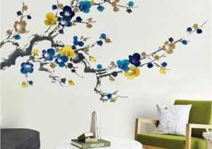 Clearance Wall Murals Chinese Style Ink Painting Plum Blossom Flowers Wall Stickers Living