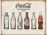 Coca Cola Wall Murals Coca Cola Coke Bottle Evolution Tinplate Metal Sign