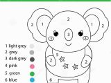 Color by Number Animal Coloring Pages Children Educational Game Coloring Page with Cute Koala