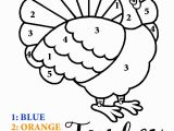 Color by Number Turkey Coloring Pages Number Coloring Worksheets for Kindergarten Hd Football