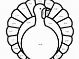 Color by Number Turkey Coloring Sheet Pin On Turkey Coloring Page
