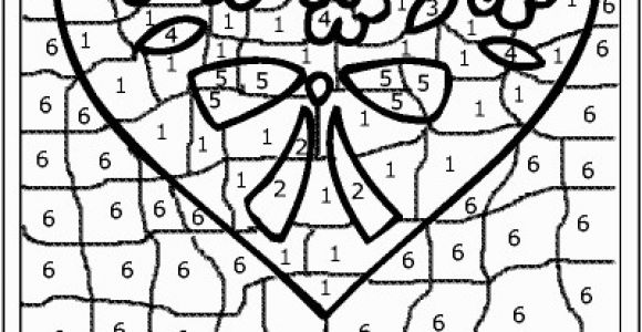 Color by Number Valentine Coloring Pages Search Results for “valentine