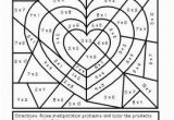 Color by Number Valentine Coloring Pages Valentine S Day Multiply and Color Activity with Images