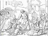 Coloring Page Jesus Heals Ten Lepers Jesus Heals Coloring Page Eskayalitim