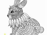 Coloring Page Of A Rabbit Drawing Zentangle Rabbit for Coloring Page Shirt Design Effect