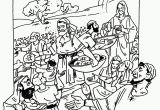 Coloring Page Of Jesus Feeding the 5000 Coloring Jesus Feeding the 5000 Coloring Home