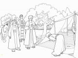 Coloring Page Of Paul Abraham and Three Visitors Coloring Page