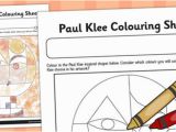 Coloring Page Of Paul Paul Klee Colouring Sheet Paul Klee Colour Colouring Art