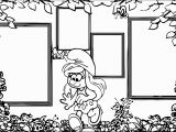Coloring Page Of Picture Frame Cool Smurfs Molduras Border Frame Smurf Coloring Page with