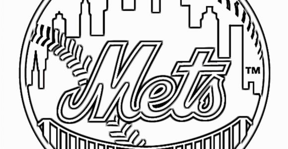 Coloring Pages Baseball Team Logos New York Mets Coloring Page Baseball Team Logo at Yescoloring