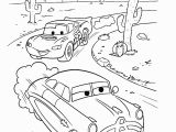 Coloring Pages Disney Cars Lightning Mcqueen Lightning Mcqueen and Doc Hudson Race Coloring Page