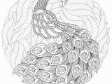 Coloring Pages for Adults Zentangle Peacock In Zentangle Style Adult Antistress Coloring Page