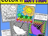 Coloring Pages for Elementary Students Distance Learning Spring Music Color by Code Worksheet Note
