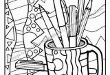 Coloring Pages for Gel Pens A Cup Full Coloring" Featuring the Colored Oencils