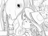 Coloring Pages for Girls Horses Girl and A Horse