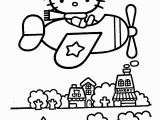 Coloring Pages for Hello Kitty Hello Kitty On Airplain – Coloring Pages for Kids with
