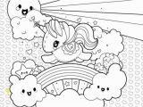 Coloring Pages for Kids Unicorn Cute Unicorn Clouds and Rainbow Coloring Page
