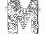 Coloring Pages for Letter A Adult Colouring Page Alphabet Letter "m"