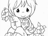 Coloring Pages for Little Girls Little Girl Holding A Flower Con Imágenes