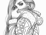 Coloring Pages for Teenage Girl to Print Adult Coloring Page Girl Portrait and Clothes Colouring