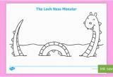 Coloring Pages for Visually Impaired Free Loch Ness Monster Colouring Sheet Teaching