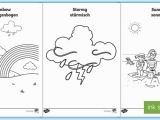 Coloring Pages for Weather Symbols Weekly Weather Recording Chart Activity English German