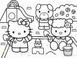 Coloring Pages Hello Kitty Birthday Hello Kitty at the Playground Coloring Page Dengan Gambar