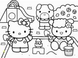 Coloring Pages Hello Kitty Halloween Hello Kitty at the Playground Coloring Page Dengan Gambar