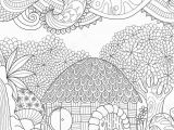 Coloring Pages Of Cloud Zendoodle Design Of Small Hut In the forest with Abstract Clouds for