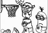 Coloring Pages Of College Football Teams Minion Playing Basketball Coloring Pages