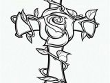 Coloring Pages Of Crosses and Roses Cross and Rose Coloring Page Cross and Rose Coloring Page