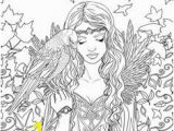 Coloring Pages Of Fairies and Mermaids 187 Best Coloring Pages for Grown Ups Images On Pinterest In 2018