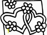Coloring Pages Of Hearts and Flowers Hearts and Flowers In Frame Coloring Page
