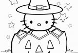 Coloring Pages Of Hello Kitty Halloween Free Hello Kitty Halloween Coloring Pages with Pumpkin