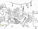 Coloring Pages Of Jesus Nativity Jesus Born In Bethlehem In Nativity Coloring Page Jesus