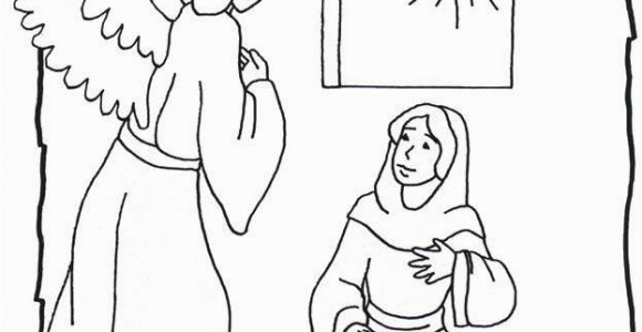 Coloring Pages Of Mary and the Angel Gabriel Angel Gabriel and Mary