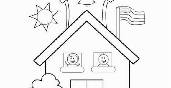 Coloring Pages Of School House Liam S First Day Of School Coloring Page Tracing Twisty