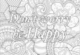 Coloring Pages Quotes for Adults Don T Worry Be Happy Positive & Inspiring Quotes Adult