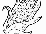 Corn On the Cob Coloring Page Printable Corn Picture to and Color