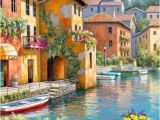 Cross Stitch Wall Mural Village the Water Mural Wallpaper In 2020