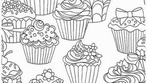 Cupcake Coloring Pages to Print Cupcakes Pattern Free Printable Adult Coloring Pages