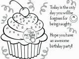 Cupcake Coloring Pages to Print if You Give A Cat A Cupcake Coloring Page Free Printable Birthday