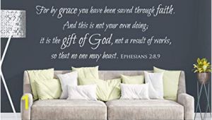 Custom Wall Mural Stickers Amazon Vinyl Wall Decal Ephesians 2 8 9 for by Grace